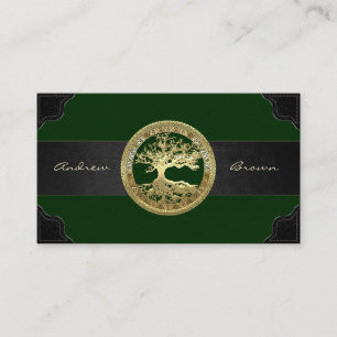 Tarjeta De Visita [154] Árbol celta de vida [Oro]