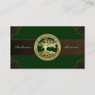Tarjeta De Visita [154] Árbol celta de vida [Oro]
