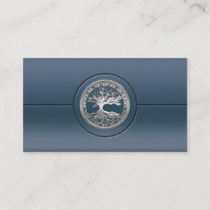 Tarjeta De Visita [154] Árbol celta de vida [Plata]