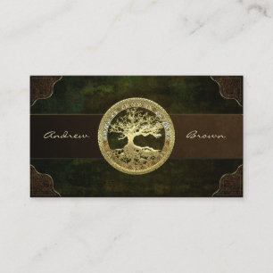 Tarjeta De Visita [154] Árbol de la vida céltico [oro]