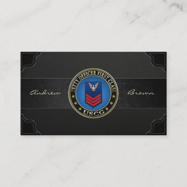 Tarjeta De Visita [154] CG: Pequeño Oficial Primera Clase (PO1) (Anverso)