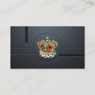 Tarjeta De Visita [154] Corona Real [Fur+Oro][Rojo]