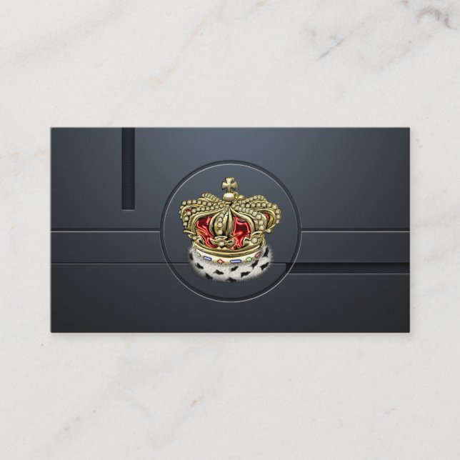 Tarjeta De Visita [154] Corona Real [Fur+Oro][Rojo] (Anverso)