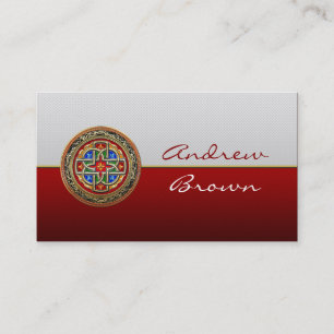 Tarjeta De Visita [154] Cruz céltica [oro+Esmalte]