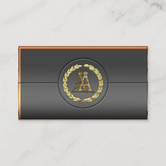 Tarjeta De Visita [154] Monograma AA [Oro]