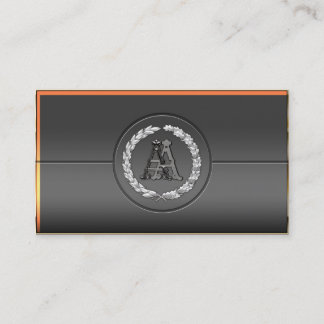 Tarjeta De Visita [154] Monograma AA [Plata]
