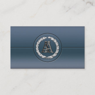 Tarjeta De Visita [154] Monograma AA [Plata]