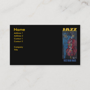 TARJETA DE VISITA 1922 JAZZ CONTRA ALTO AZUL