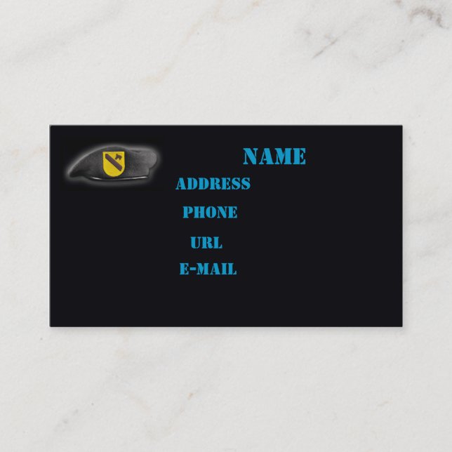 Tarjeta De Visita 1.ª caballería de caballería de caballería barba i (Anverso)