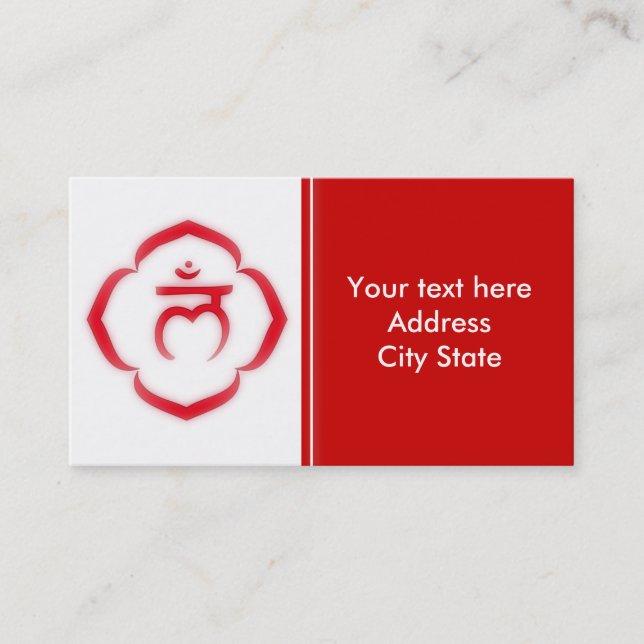 Tarjeta De Visita 1.ª chakra (la raíz) (Anverso)