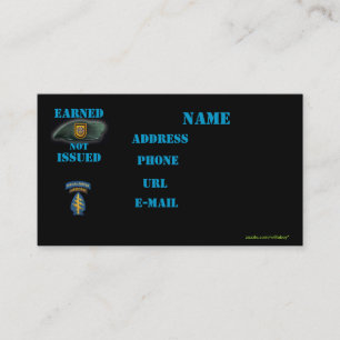 Tarjeta De Visita 1.ᵉʳ grupo de fuerzas especiales vets iraq busines