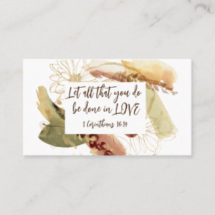 Tarjeta De Visita 1 Corintios 16:14 Que todo lo que hagas sea amor
