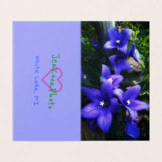Tarjeta De Visita 1PURPLE FLOWERS MINI CARTAS 2x3.5 horizontal