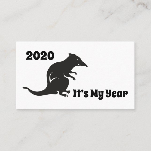 Tarjeta De Visita 2020 Mi Año De La Rata (Anverso)