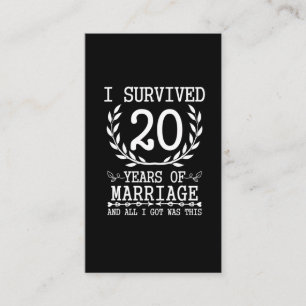Tarjeta De Visita 20 años esposa esposa esposa esposa 20° aniversari