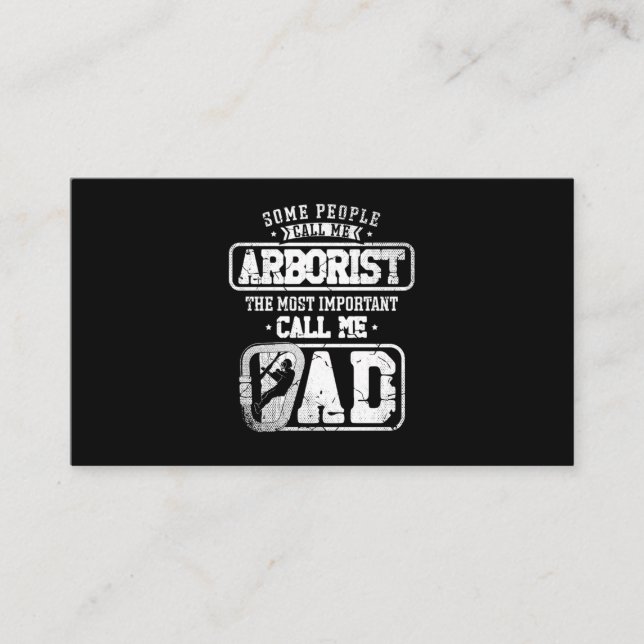 Tarjeta De Visita 21.Arboristo para un trimestre de árbol (Anverso)