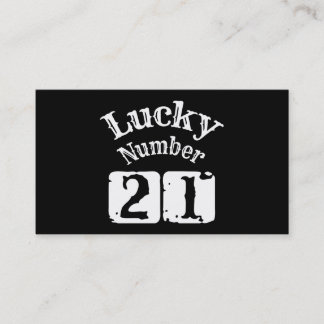 Tarjeta De Visita 21 - Lucky Número 21 Luck
