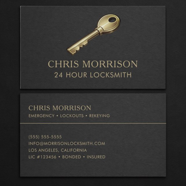 Tarjeta De Visita 24 Hour Locksmith Professional (Subido por el creador)