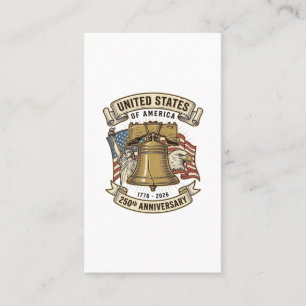 Tarjeta De Visita 250º Aniversario de Estados Unidos Vector Patrióti