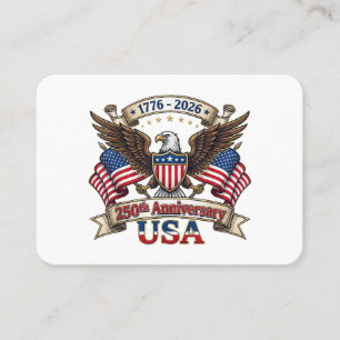 Tarjeta De Visita 250 años americano 250 aniversario 4 de julio 1