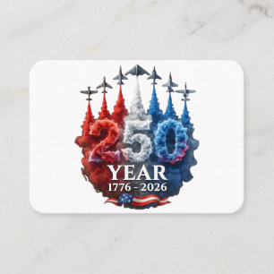 Tarjeta De Visita 250 años americano 250 aniversario USA patriótico