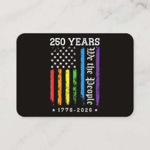 Tarjeta De Visita 250 años de la bandera LGBT de orgullo del 250 ani