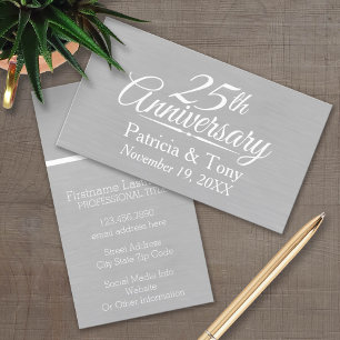 Tarjeta De Visita 25.º aniversario Boda personalizado