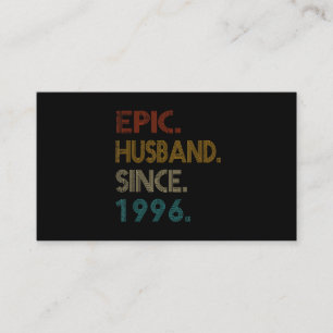 Tarjeta De Visita 25 Aniversario Boda Regístrele Esposo épico