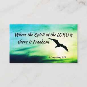 Tarjeta De Visita 2 Corinthians 3:17 La Biblia Libertad Verse