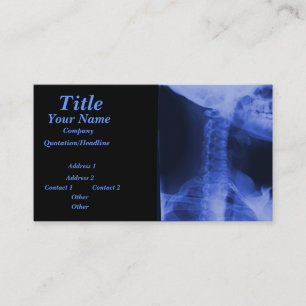 Tarjeta De Visita 2 radiografiados - Azul electromágnetico
