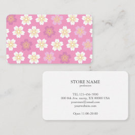 Tarjeta De Visita 2 sides Cherry Blossom "SAKURA" Pink 名刺