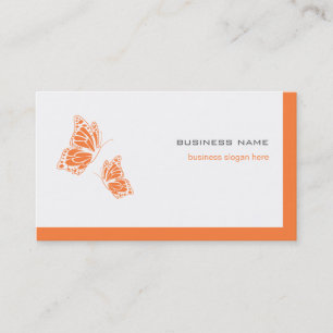 Tarjeta De Visita 2 simples modernos elegantes del naranja de la