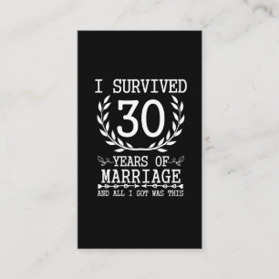 Tarjeta De Visita 30 años esposa esposa esposa esposa 30° aniversari