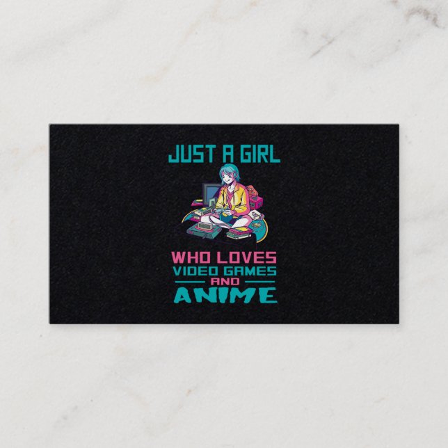 Tarjeta De Visita 30.Sólo Un Chica que ama los videojuegos y el anim (Anverso)