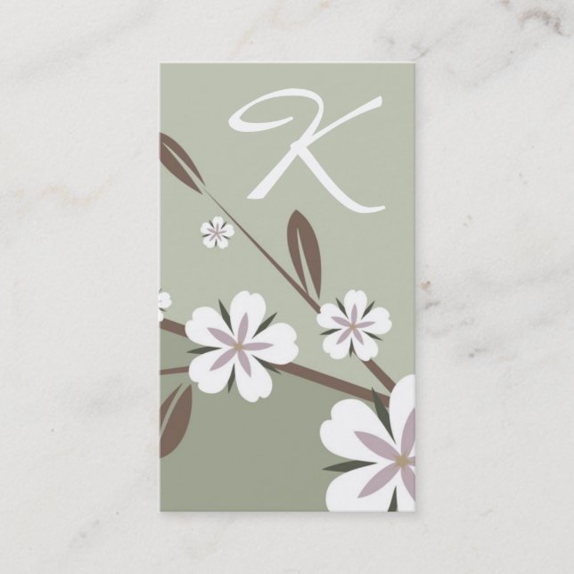 Tarjeta De Visita 311-Blossom verde sutil de la belleza el | (Anverso)