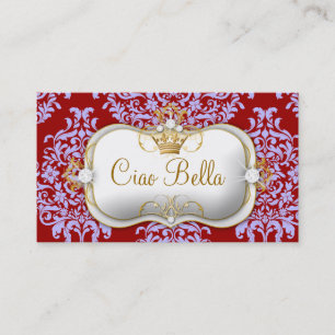 Tarjeta De Visita 311 Ciao Bella y púrpura roja del damasco precios