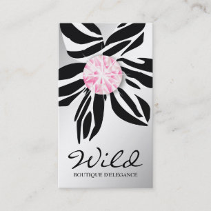 Tarjeta De Visita 311 diamante rosado salvaje S de la flor   de la
