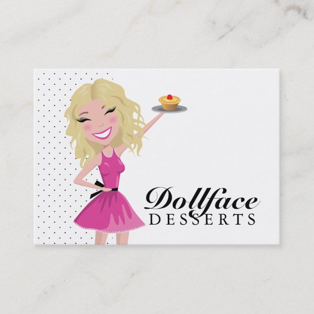 Tarjeta De Visita 311 Dollface Desserts Blondie Lemon Tarte Business (Anverso)