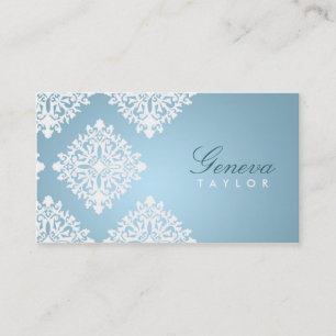Tarjeta De Visita 311-Geneva heló el damasco azul