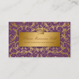 Tarjeta De Visita 311-Golden adivinan púrpura de la berenjena