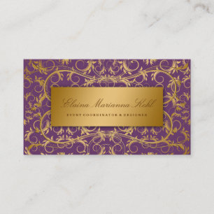 Tarjeta De Visita 311-Golden adivinan púrpura de la berenjena