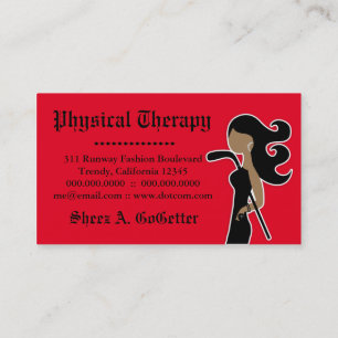 Tarjeta De Visita 311 Hockey Fashionista Bling Red Zebra Business