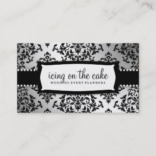 Tarjeta De Visita 311-Icing en la plata metalizada de la torta