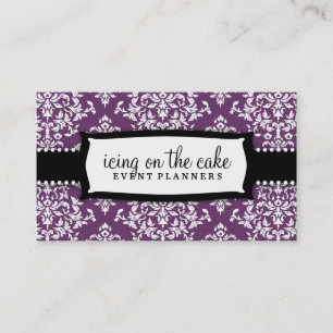 Tarjeta De Visita 311-Icing en la púrpura de la torta - damasco