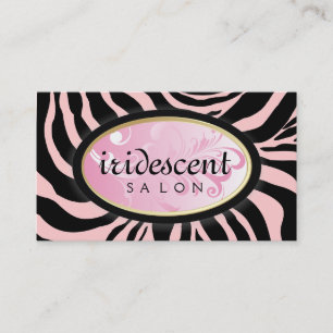 Tarjeta De Visita 311-Iridescent cebra - rosa en rosa