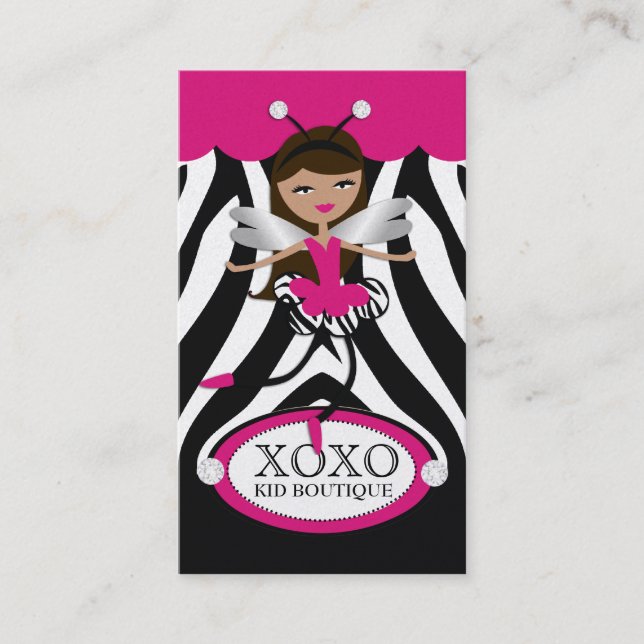 Tarjeta De Visita 311 La bailarina Rosa Awning Zebra Pearl (Anverso)