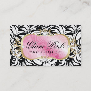 Tarjeta De Visita 311-Lavish disco rosado el   de oro