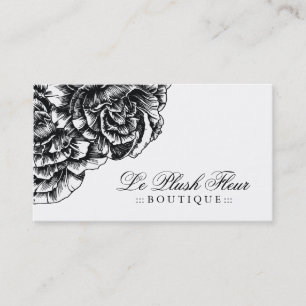 Tarjeta De Visita 311-Le felpa Fleur - negro y blanco