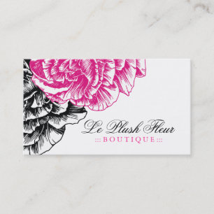 Tarjeta De Visita 311-Le felpa Fleur - rosas fuertes y negro