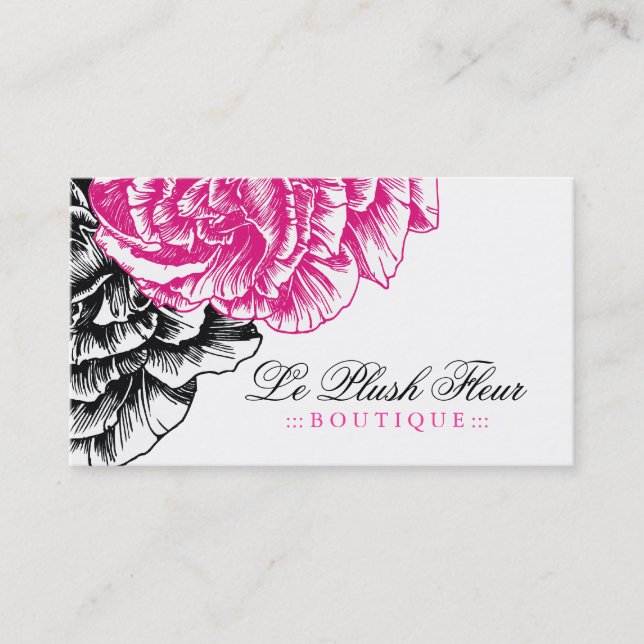Tarjeta De Visita 311-Le felpa Fleur - rosas fuertes y negro (Anverso)
